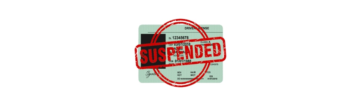 drivers license covered by suspended stamp